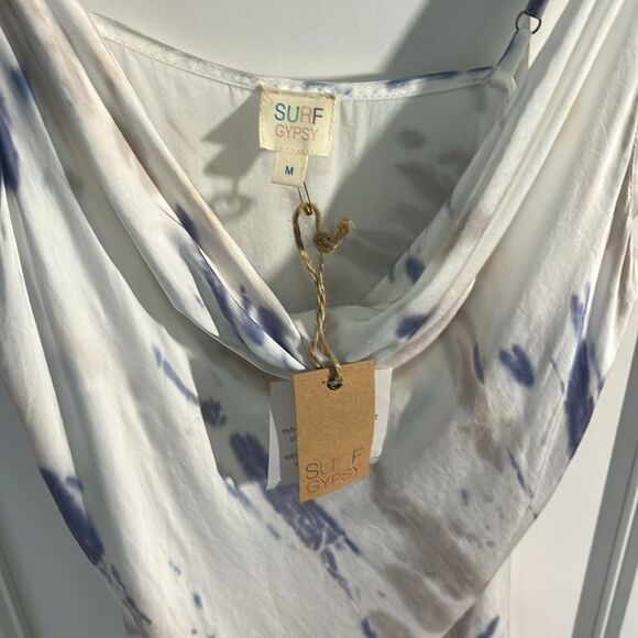 Surf Gypsy Tie Dye Satin Slip Dress Size M NWT - Picture 8 of 8